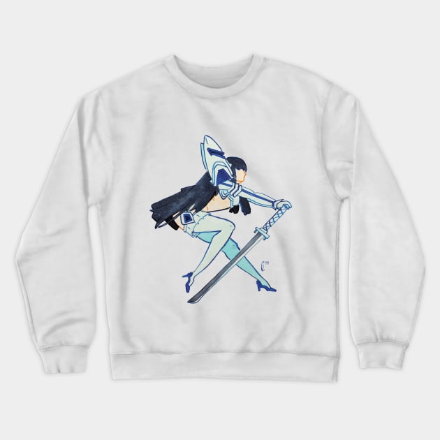 Satsuki Pin Up Crewneck Sweatshirt by Sugar_Lobster